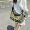 Large Capcity Messenger Bag Canvas Simple Shoulder Bag Vintage Nylon Crossbody Bag Student