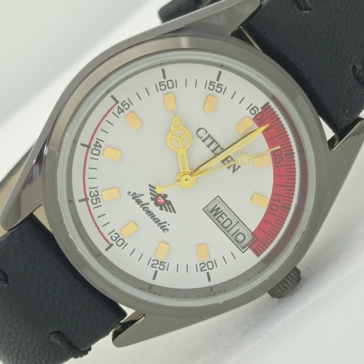 

REFURBISHED CITIZEN AUTOMATIC 8200 JAPAN MENS WHITE DIAL WATCH 010-a415194-2 Sku010-a415194