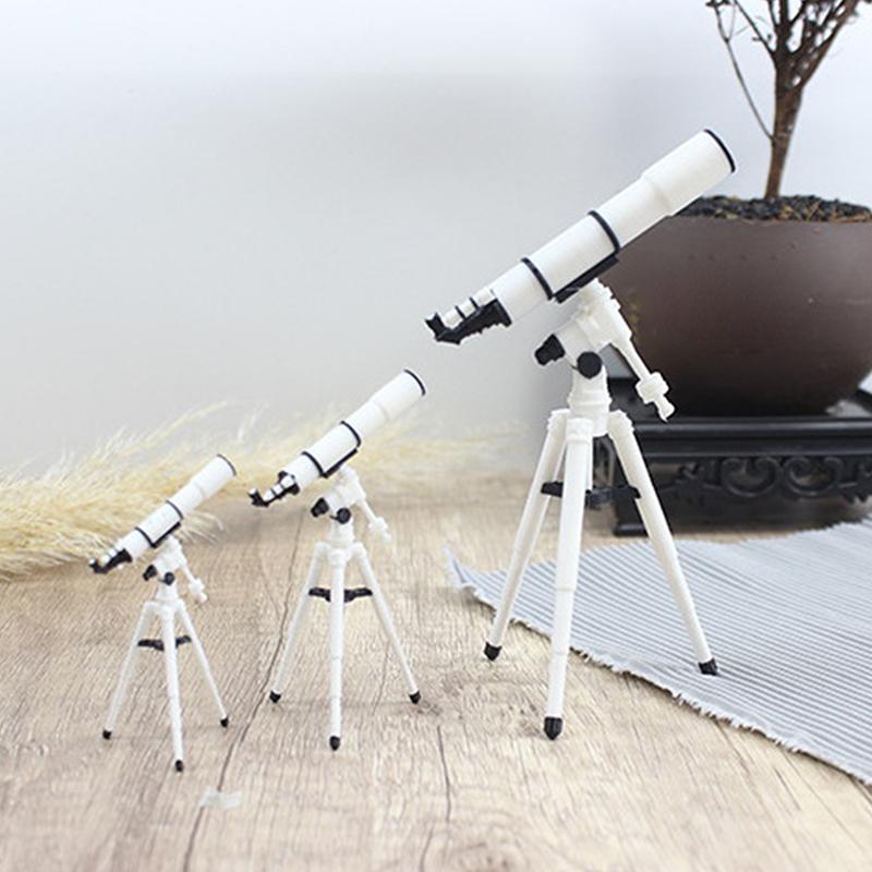 1Pc Educational Science Toy Astronomy Telescope Model Pretend Decorations 1:12/1:20/1:25 Scale Dollhouse Miniature Accessories