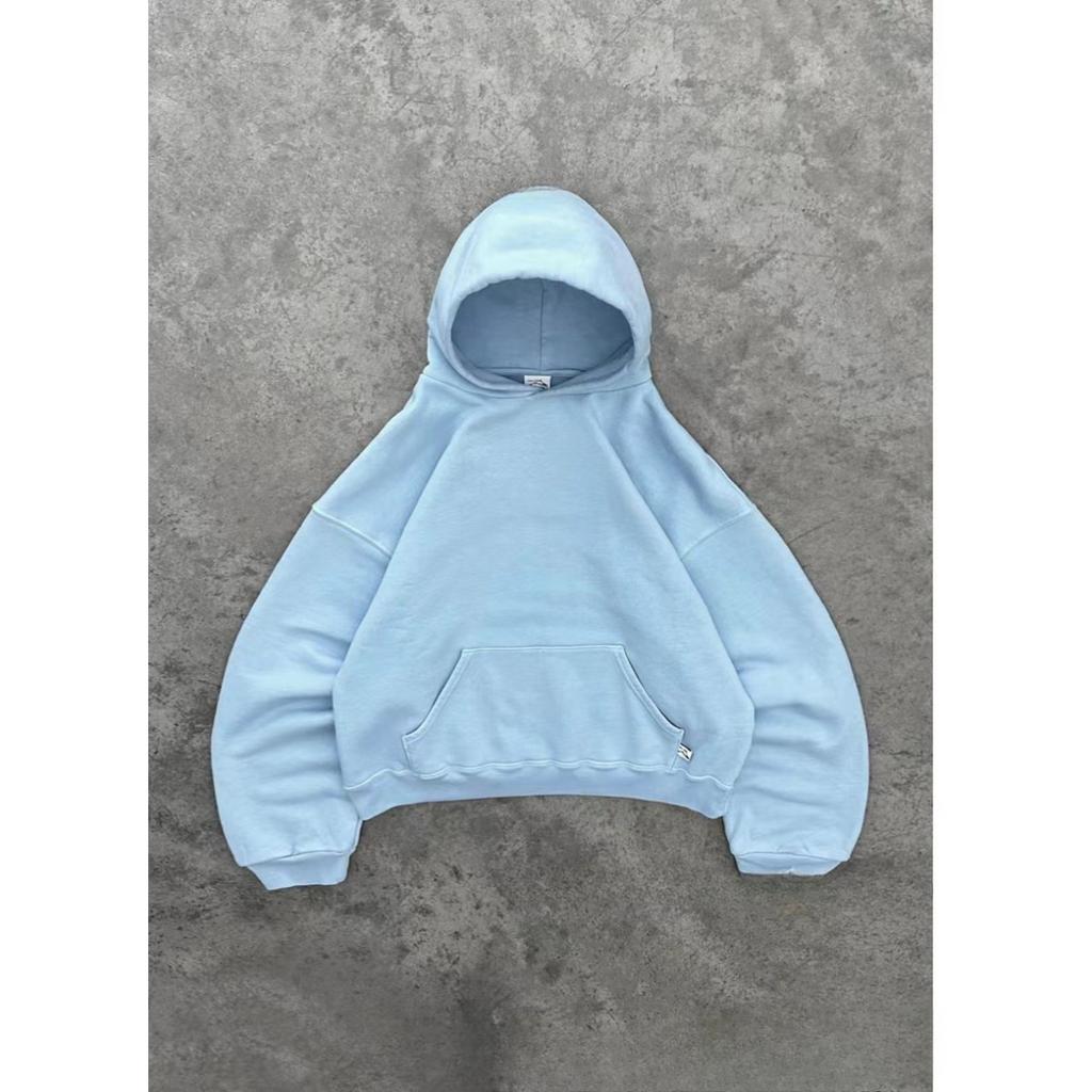 ZYLLO European and American Fashion Loose Hooded Solid Color Street Sports Top