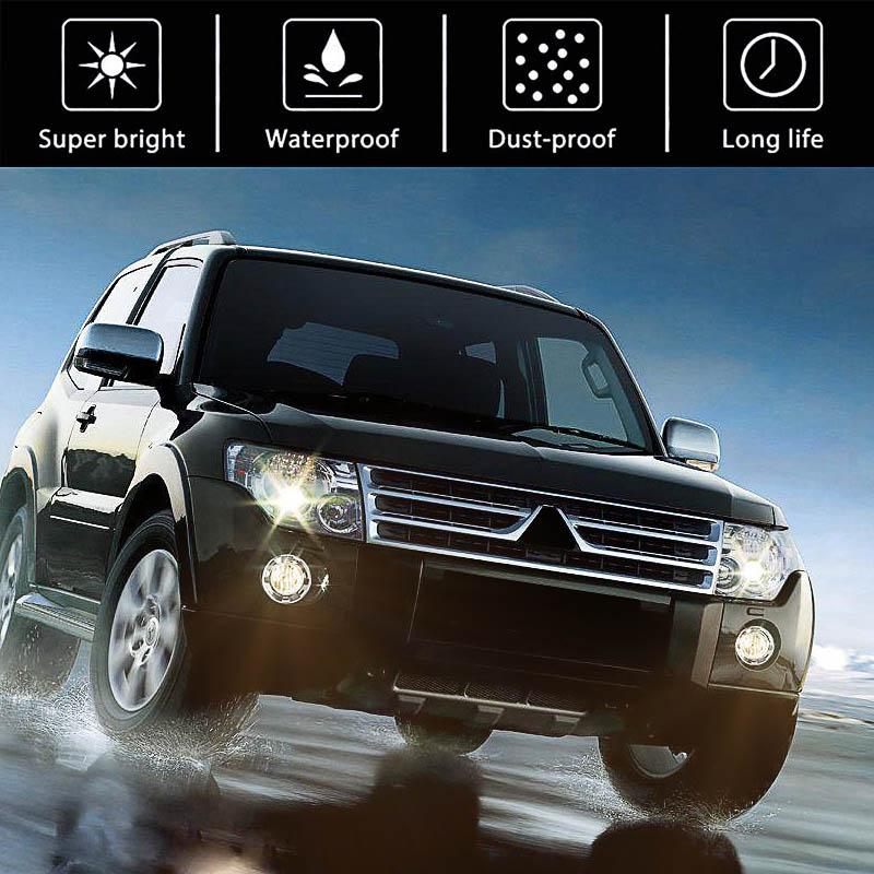 Car Fog Lights For Mitsubishi Pajero 3 2007 2008 2009 2010 V73 V97 Front Bumper Chrome Painting Cover
