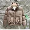 Mens Winter Puffer Jacket Short Style Stand Collar Cotton Filled Warm Loose Fit Urban Streetwear Outerwear