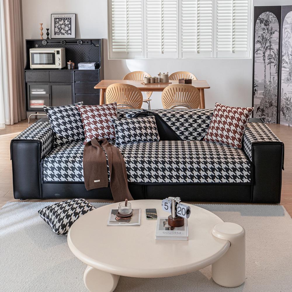 Ice Silk Sofa Cushion Summer Non-Slip Cushion Summer Mat Washable High-Grade Summer Day Sofa Cover Cover Towel