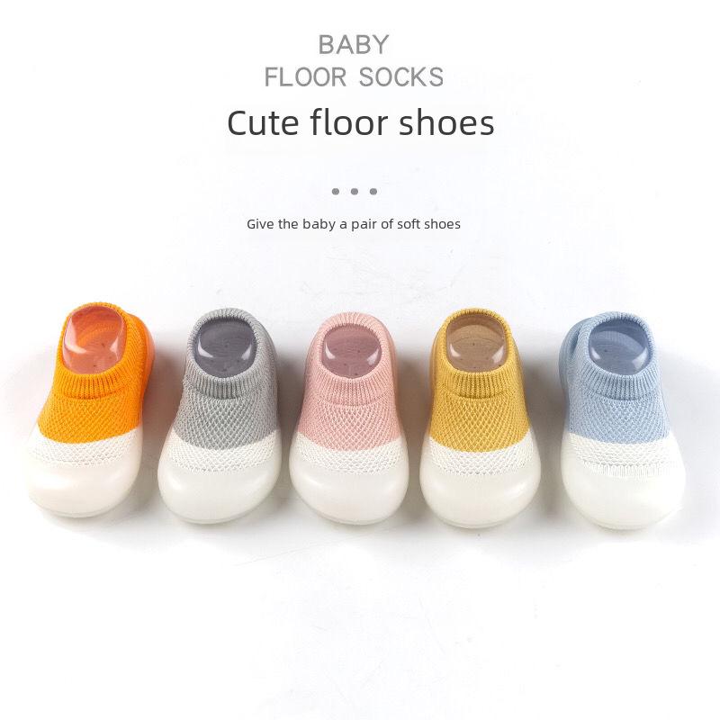 Andningsbara Toddler Mesh Mjuk Sula Sockskor för Spädbarn som Lär sig Gå