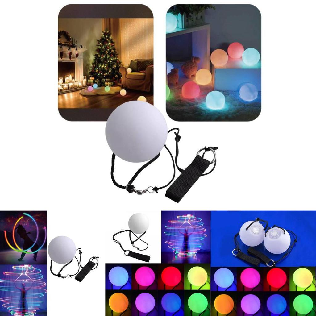 Colorful Led Glow Whirl Ball Ideal For Fitness Fun Interactive Toy For All Ages