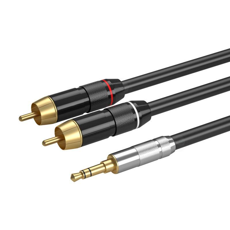 3.5mm To Dual RCA Audio Extension Cable for Speaker and Amplifier Connection