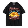 Lustige Hähnchen-Nuggets Vintage Style Meme Grafik T-Shirt Unisex Damen Hip Hop Gothic Oversized T-Shirt Baumwolle Komfort T-Shirts
