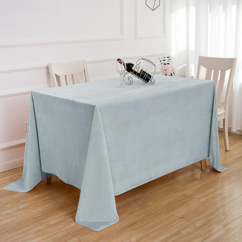 High-End Conference Tablecloth Office Rectangular Tablecloth Dark Green Dutch Flannel Event Sign-In Table Cover Velvet Table Cover