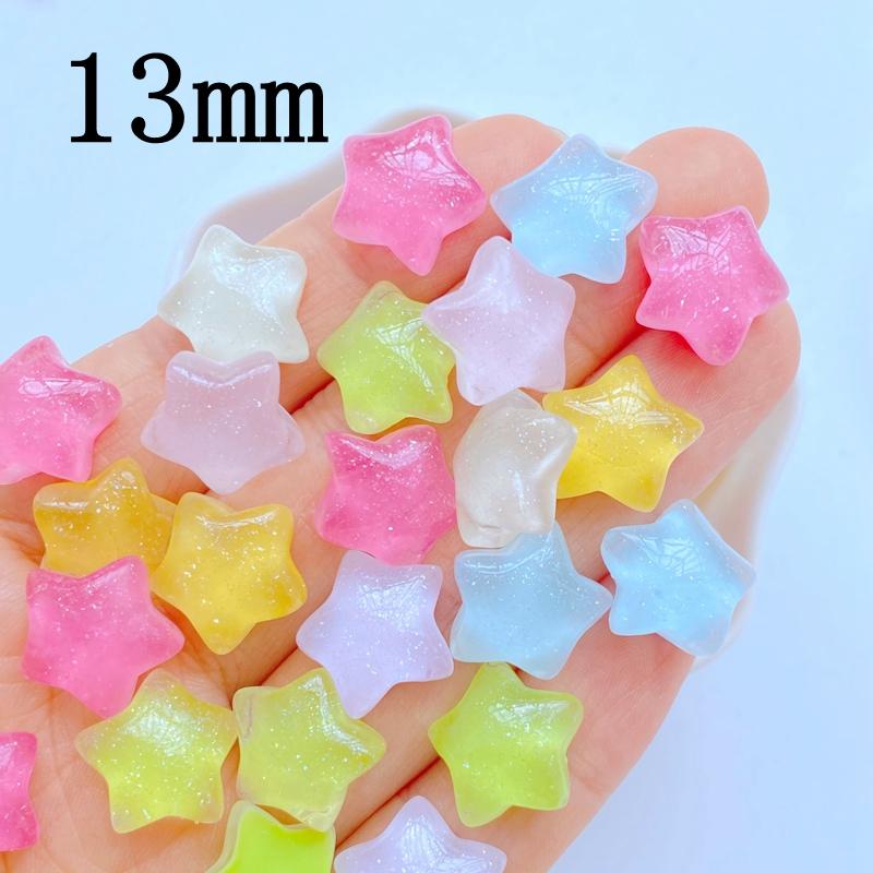 20Pcs New Mini Cute 13mm Shining Stars Series Flat Back Resin Scrapbooking DIY Jewelry Craft Decoration Accessorie