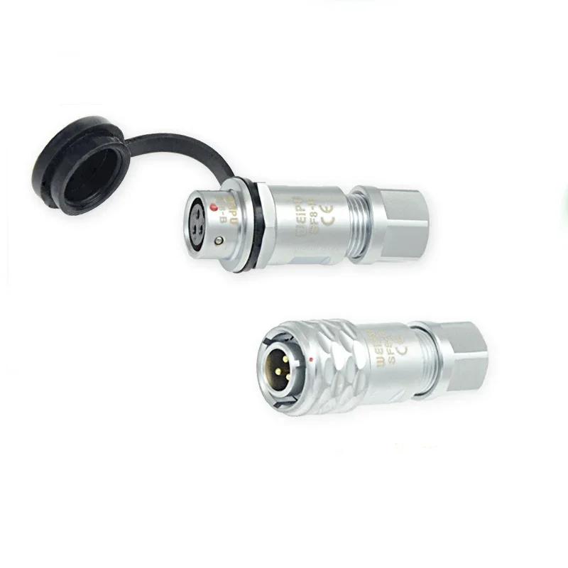 WEIPU SF8 SF810B/P+SF811B M8 2 3 4 6 8Pin Male Plug Female Socket Waterproof Power Aviation Industrial Connector IP67 Charger