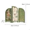 Mini Folding Screen 3 Panel Divider Ornament Desk Decorative for Living Room Decor