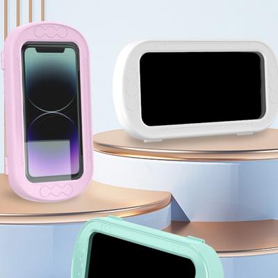 Wandmontage Dusch-Handyhalter Einziehbarer Badezimmer-Handyhalter Küchen-Handyständer Touchscreen-Hülle für 5-7,2 Zoll Telefon