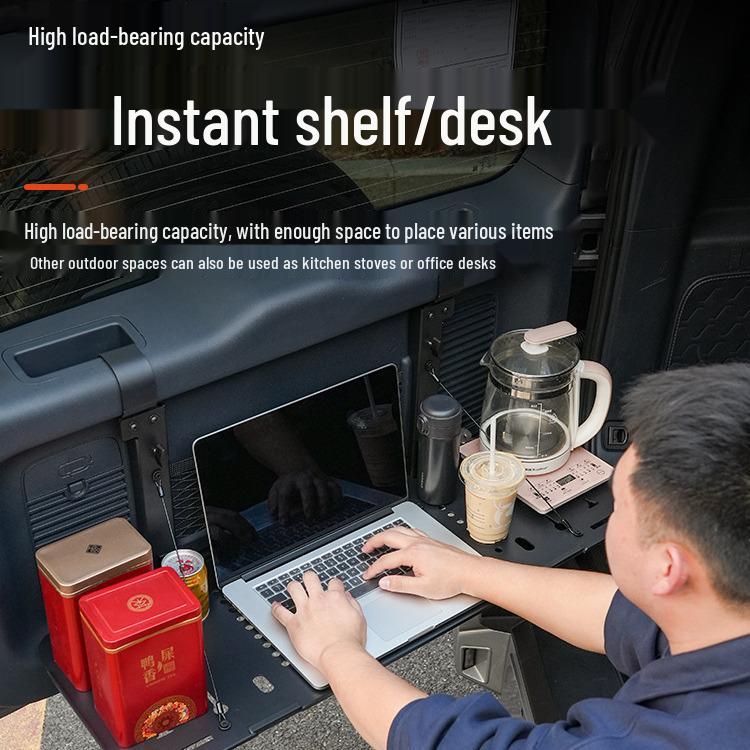 BYD Leopard 5 Tailgate Aluminum Folding Table Storage Rack