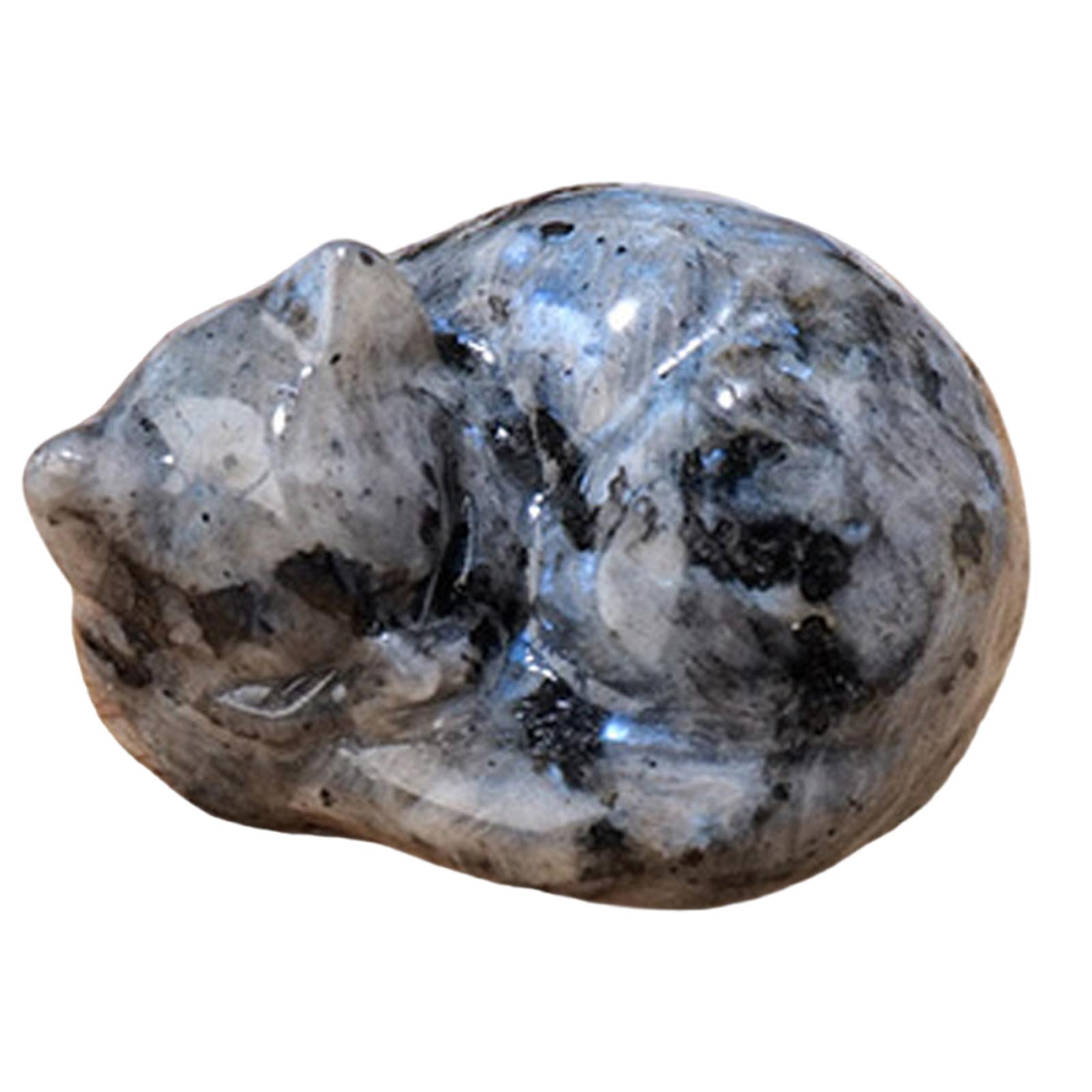 

Натуральный кристалл спящая кошка резьба кристаллы спящая кошка статуэтка ручная работа каменное искусство фигурка для домашнего декора подарок 6