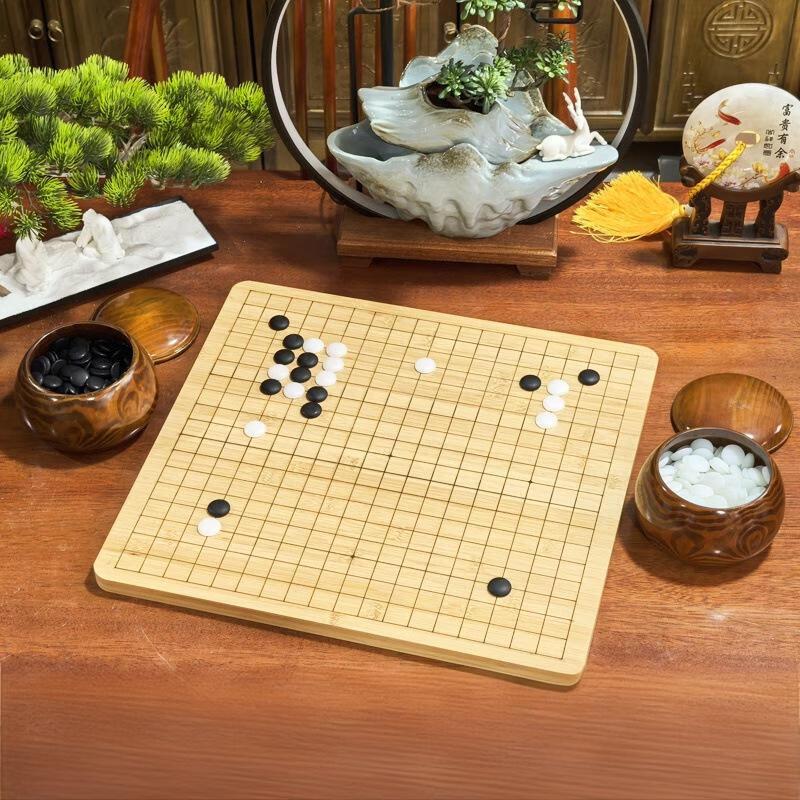 Brangdy Crystal Jade Go Set with Bamboo Board