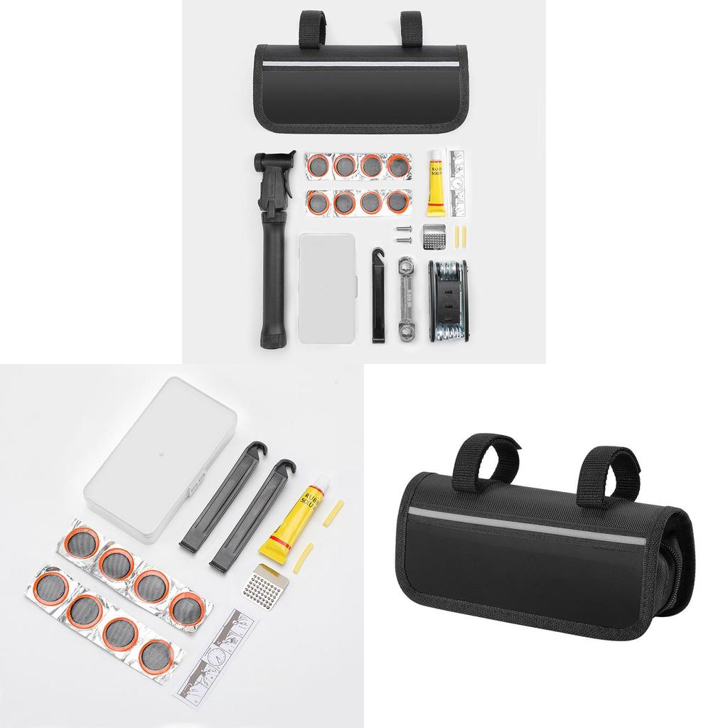 Bicycle Repair Tool Kit With Pump And Wrench For Cycling Enthusiasts