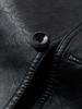 Men's Korean Style PU Leather Mid-Length Windbreaker Jacket