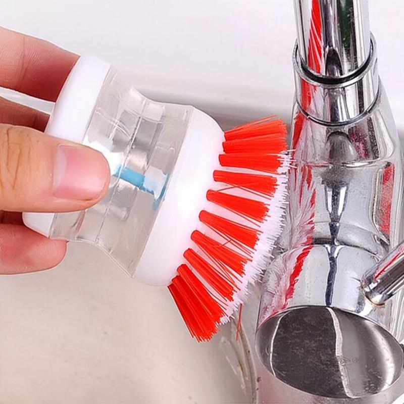 Automatic Liquid-Filling Ball Brush: Gentle, Hydraulic Pot & Dish Cleaner for Easy Kitchen Use Without Hand Strain.
