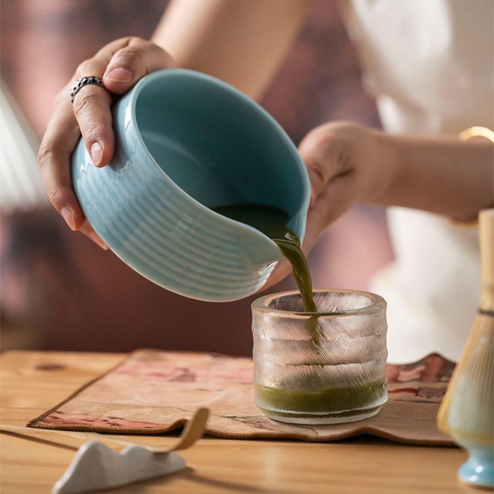 Gradient Color Matcha Bowl Ceramic Japanese Tea Cup New Matcha Whisk Holder  Tea Lovers