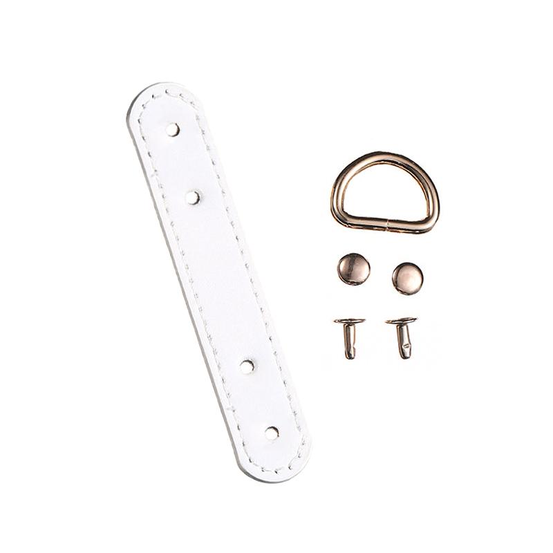 

Rivet Pu Ear Strap D Buckle Bag Strap Connection Accessories Buckle Handmade Diy Accessories білий