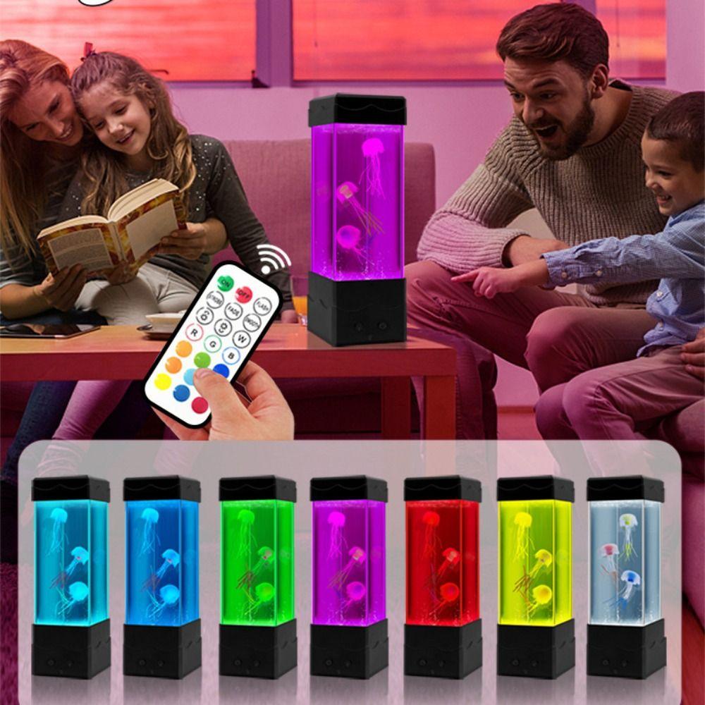 Color-Changing Night Light USB Charging Desktop Light Creative LED Jellyfish Lamp  Bedroom