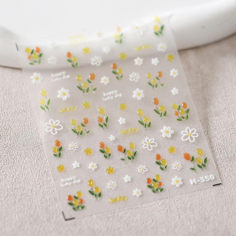 

Season Jelly Glue Tulip Flower Nail Sticker Waterproof Nail Sticker Decorative Decals Ornament M350 M350 (jelly gum)