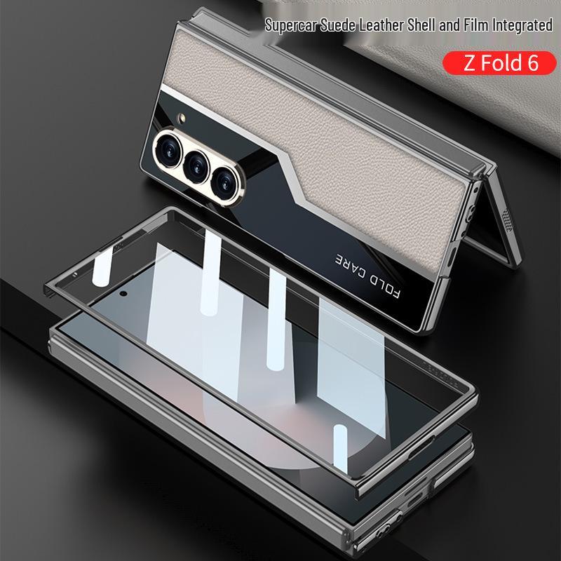 Samsung Galaxy Z Fold6 Electroplated Leather Protective Case