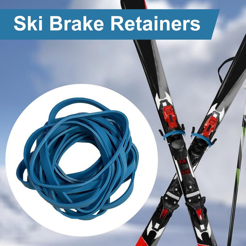 Ski Fastener Straps 30 Pieces Ski Retainers Strap Ski Brake Fixator Flexible Ski Binding Strap Binding Brake Retainer Bands For