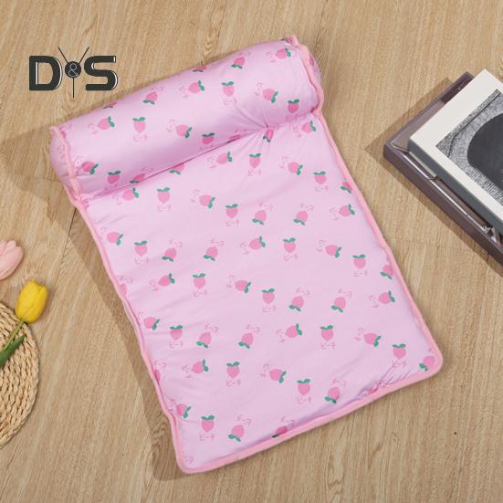 Summer Cool Dog Mat Cooling Bed Soft Breathable Fruit Pattern Design Wear-Resistant Washable Dog Cat Sleeping Bed