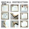 Wandkunsthalterung Holzmalerei Rahmen, Einfach zu installierende Holzleisten DIY Selbstmontagesatz, Künstlerische Dekoration Dekorativer Displayhalter für Öl Und