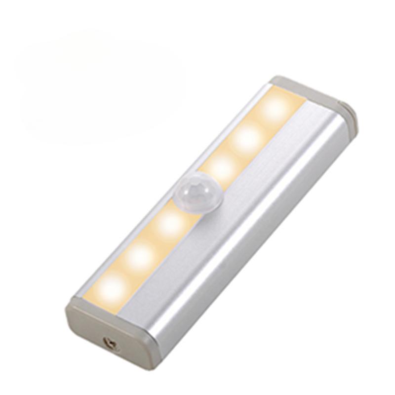 LED Human Body Sensor Light Long Bedroom Entry USB Charging Magnetic Wine Cabinet Wardrobe Corridor Light