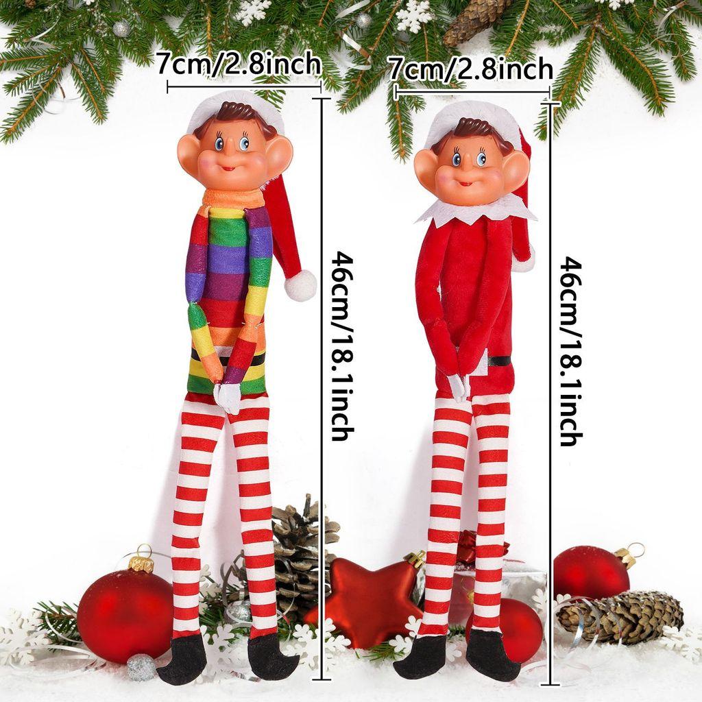 Christmas Elf Doll Elves on the Shelf Doll Naughty Plush Doll Home Ornament Christmas Poseable Little Joker Gift