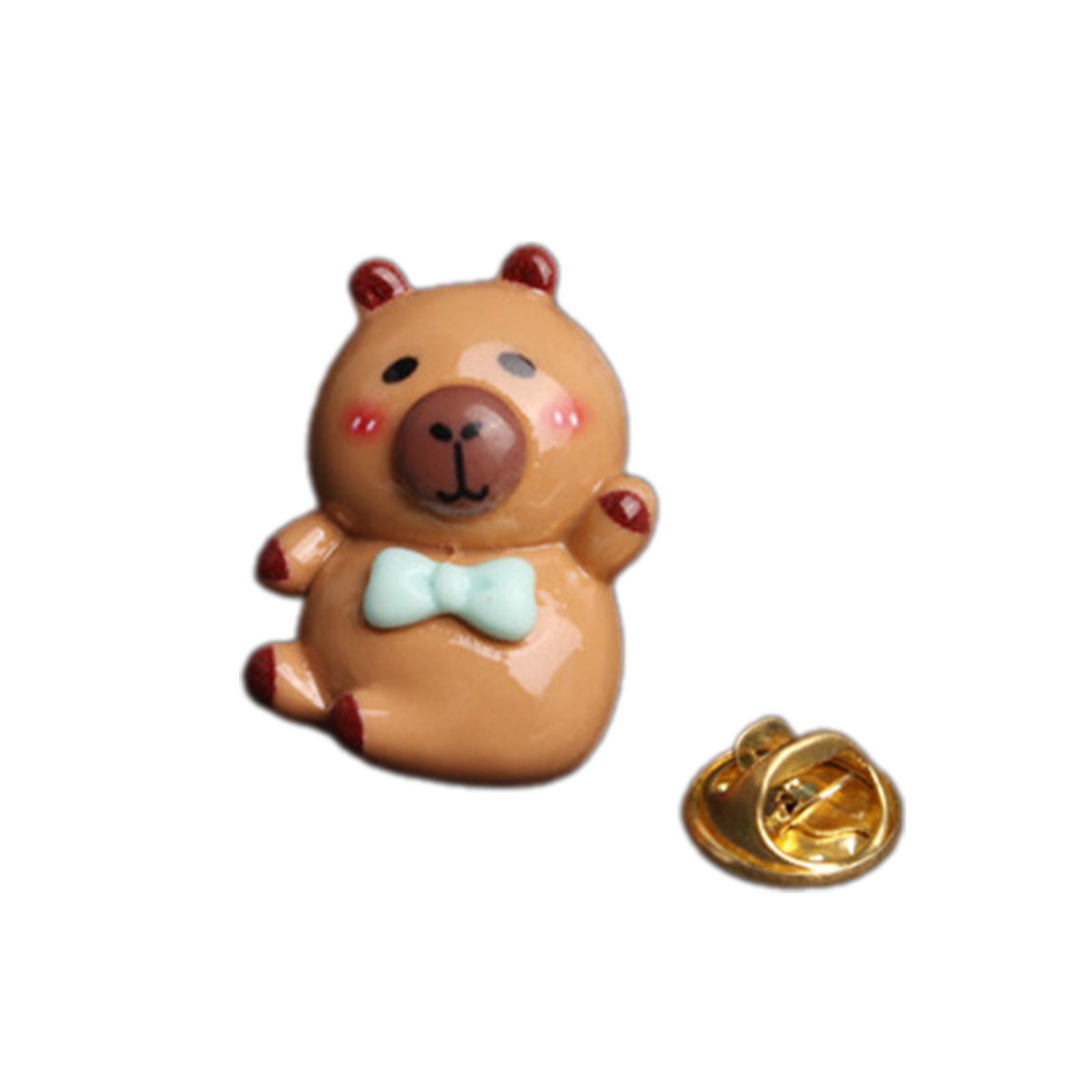 

Элегантный значок на лацкан в виде капибары ручной работы, брошь в виде животного, стильная корсажная брошь, модный аксессуар для вечеринок и ужинов E