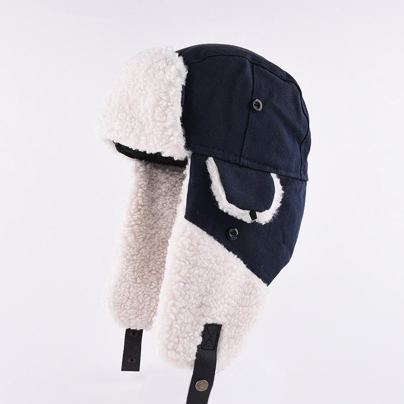 Thunderbolt Hat Men and Women Winter Padded Thickened Ear Protection Cap Cycling Outdoor Ski Ins Warm Cold Cotton Cap