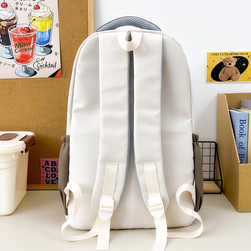 Cartoon Student Schoolbag Women's Contrast Backpack