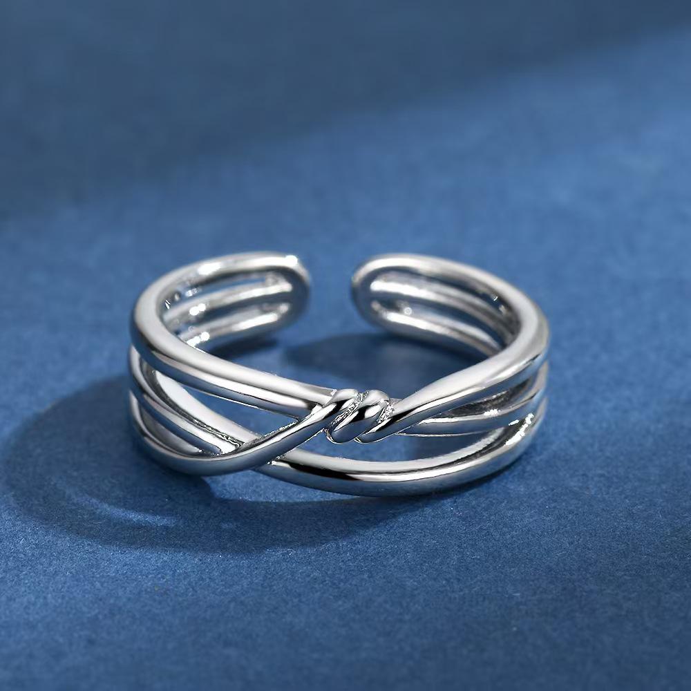 Nischen-Minimalistischer Mehrschichtiger Drahtstrang-Ring – Vielseitiges, Trendiges Design für Damen