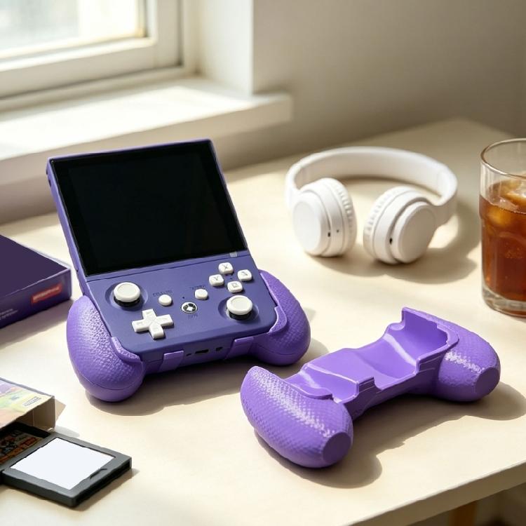 Handheld Grip Accessory for R36 Max2 Game Unit with Textured Hold Areas Rounded Form and Plastic Support for Travel Gaming Daily Use