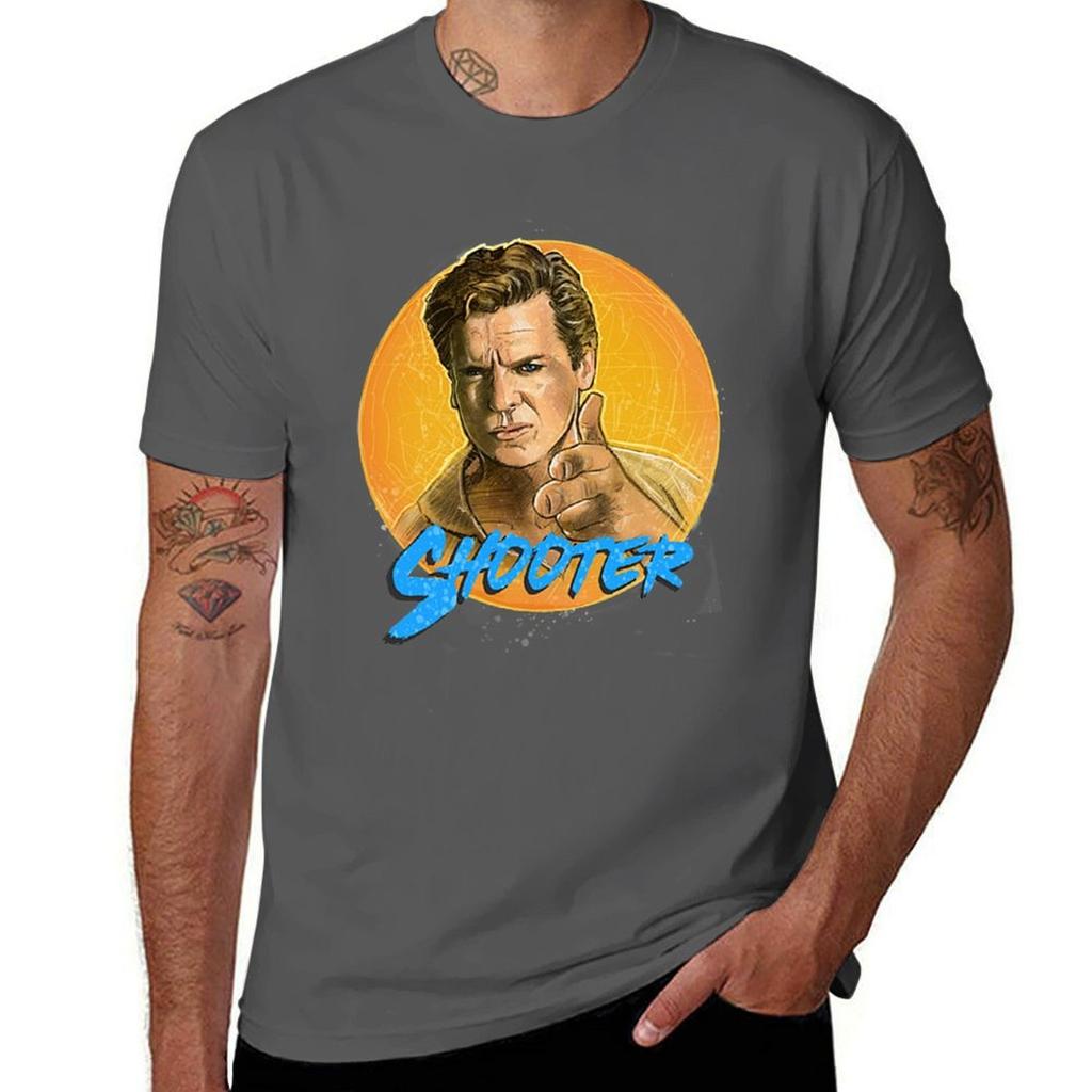 Shooter Mcgavin Blue Tshirt All Weather Casual Short Sleeve