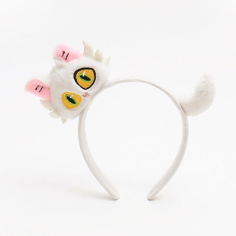 Lovely Cat Stuffed Animal Hair Hoop Super Cute Face Cleansing Headband Cartoon Pet Funny Dress-up Live Props Headwear Hair Decoration