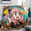 Anya Forger Cozy Warm Style Flannel Blanket Print Comfortable for Indoor Picnic Bedroom Sofa.-TING