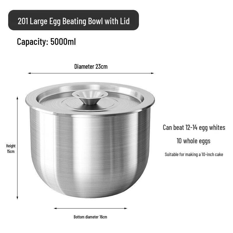 ZISIZ 304 Stainless Steel Baking Bowl