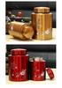 Engraved Stainless Steel Tea Storage Jar for Black, Green, and Flower Tea - Sealed Gift Packaging