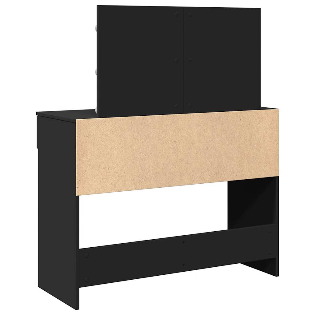 Vidaxl Toaletka Z Oświetleniem Led, Czarna, 100X40X120 Cm