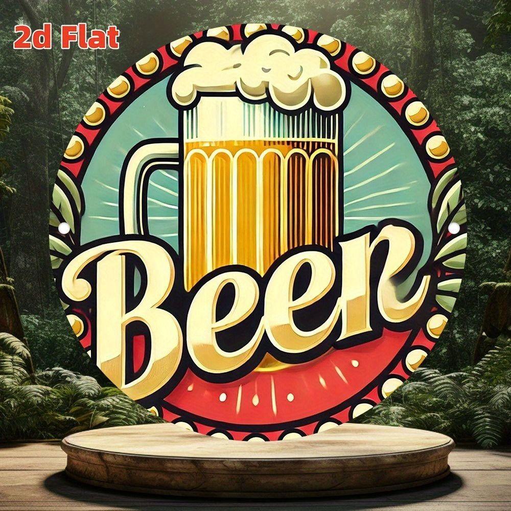Segno in Latta Metallico Birra Decorazione Murale 20x30cm