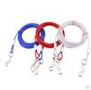 Double-Headed Iron Dog Leash with Steel Wire Rope for Two Dogs