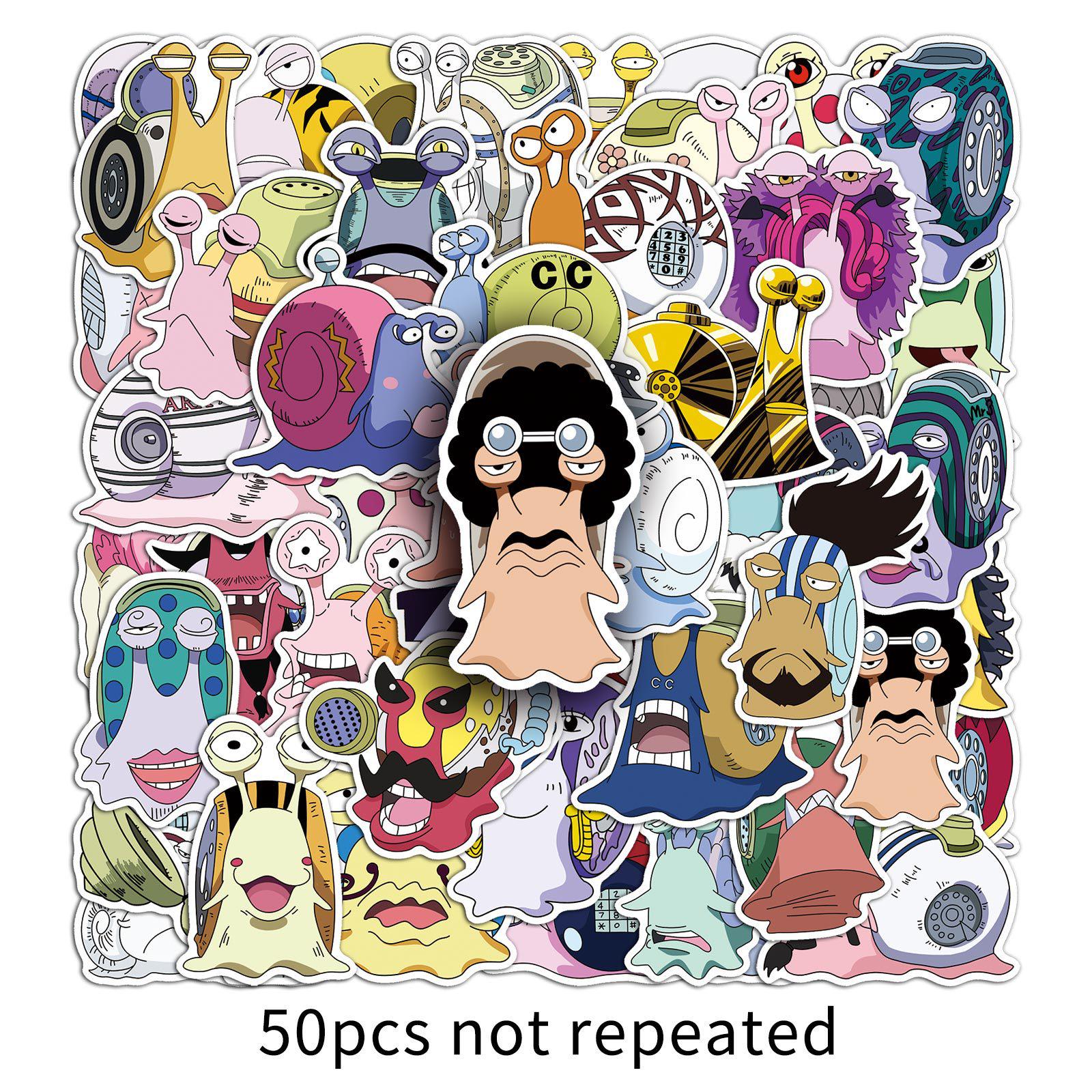 50 Cartoon Phone Stickers: Waterproof Graffiti for Suitcases and Stationery