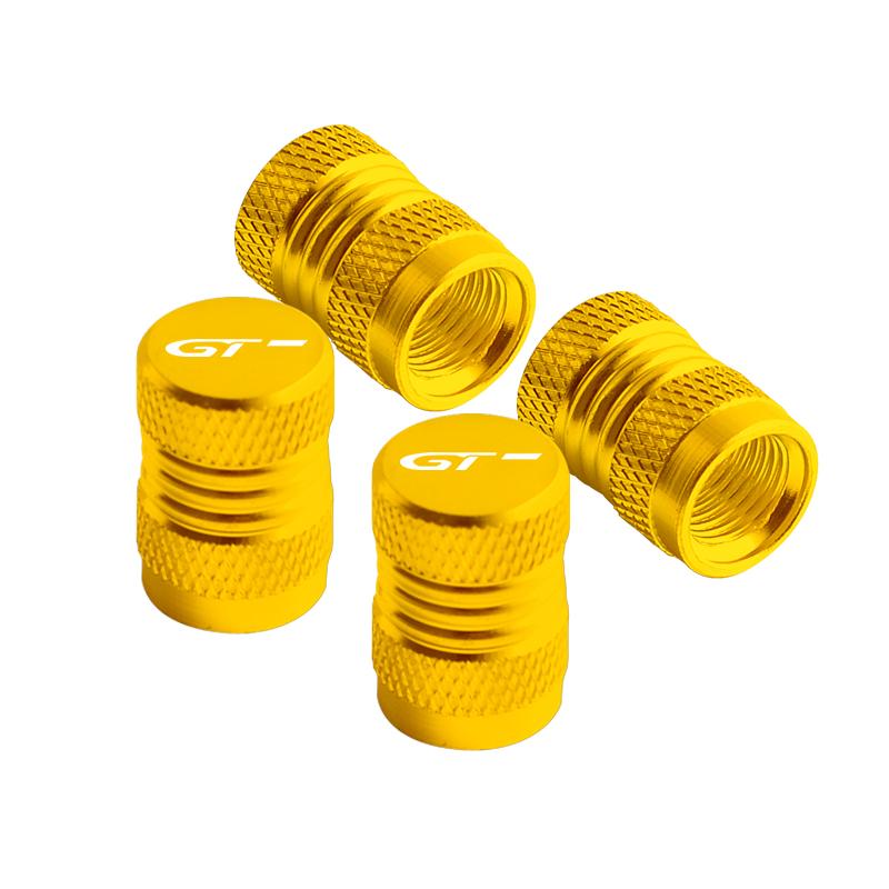 4pcs Metal GT Badges Car Wheel Tire Valve Caps Covers For Peugeot RCZ 206 307 308 3008 207 208 508 2008 5008 RIFTER Accessories