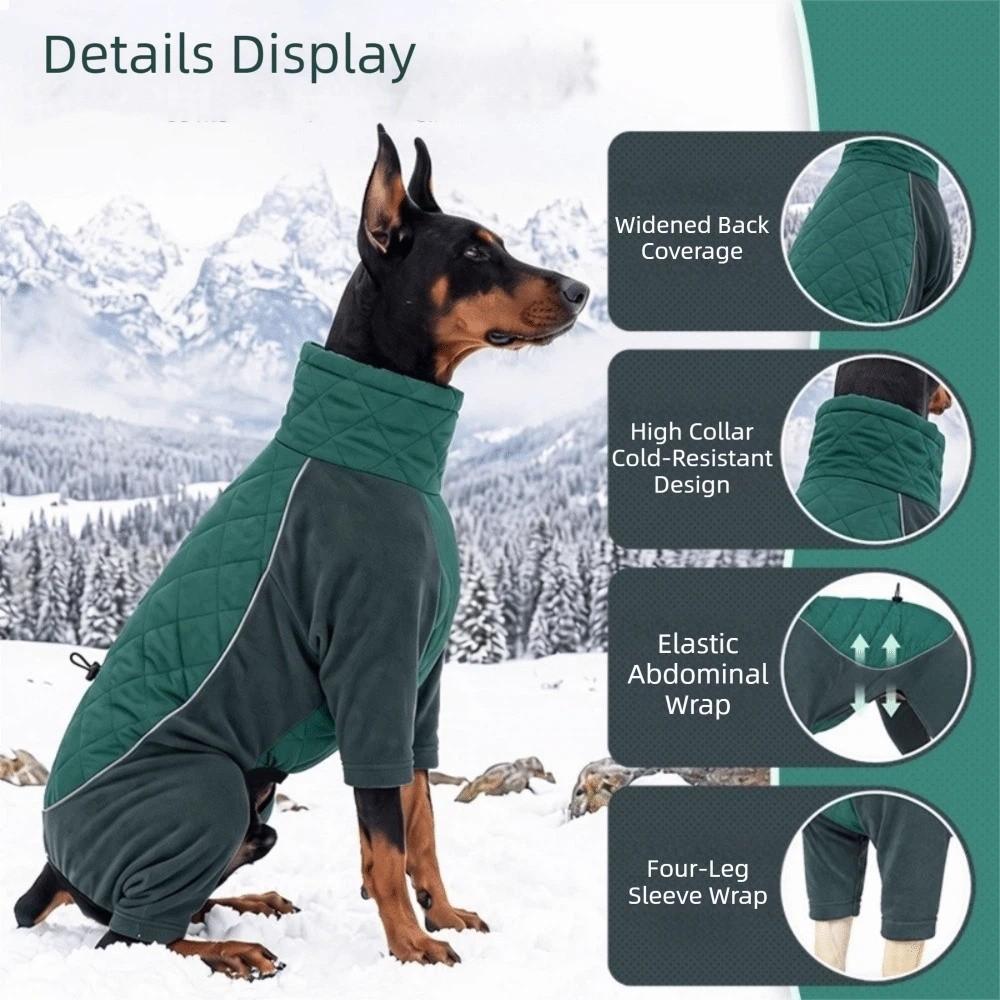 Verstellbares Hundevierbein-Sweatshirt Winddichte Hundewärmepyjama Fleece-Hundeoverall Outdoor