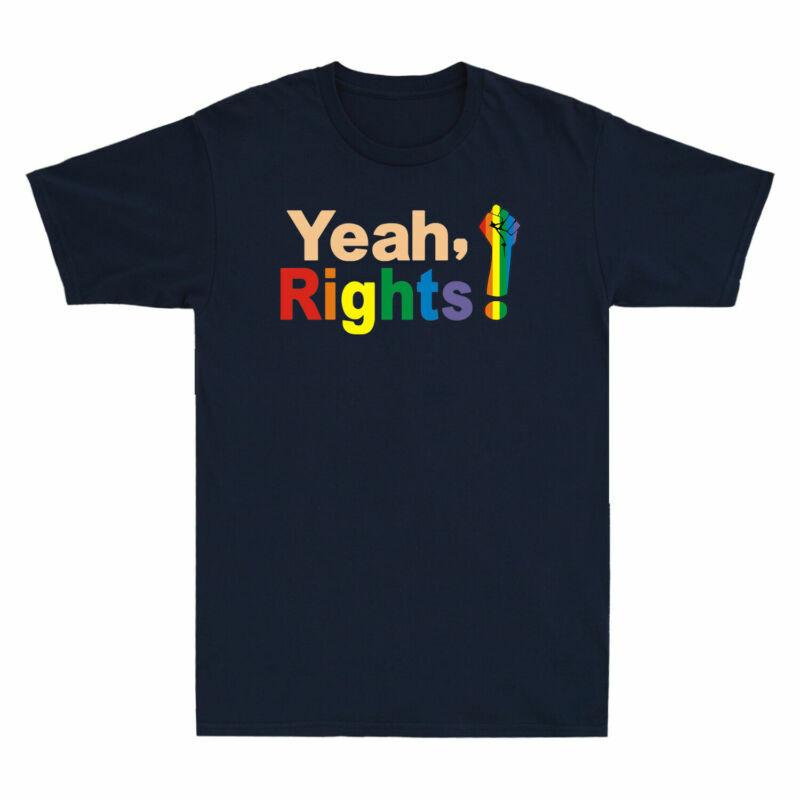 LGBT Short Unisexs TShirt Funny Rights Cotton Yeah Gift Sleeve