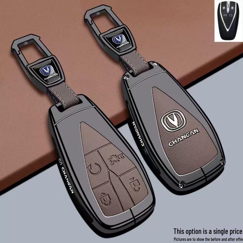 Changan Eado Key Case for CS75Pro, CS55Plus, Yidong: Fourth Gen Car Bag, Buckle Shell.